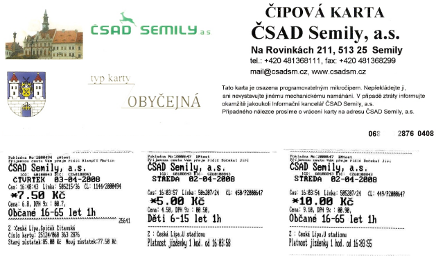 Karty a jízdenky